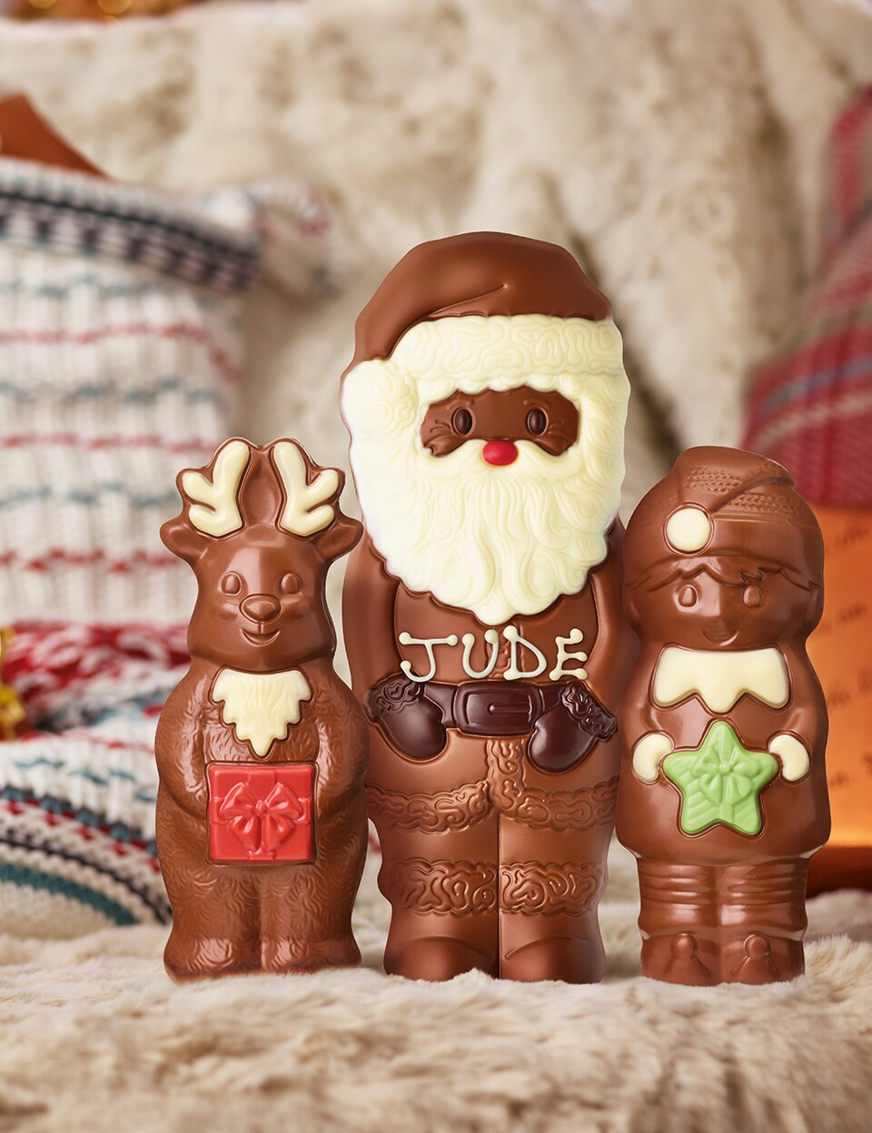 Milk Chocolate Personalised Santa Model