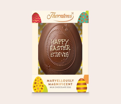 Milk chocolate large personalised Easter egg
