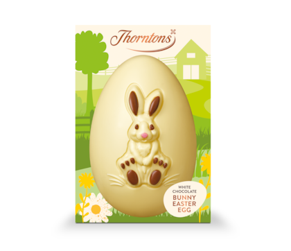 White chocolate Easter bunny egg