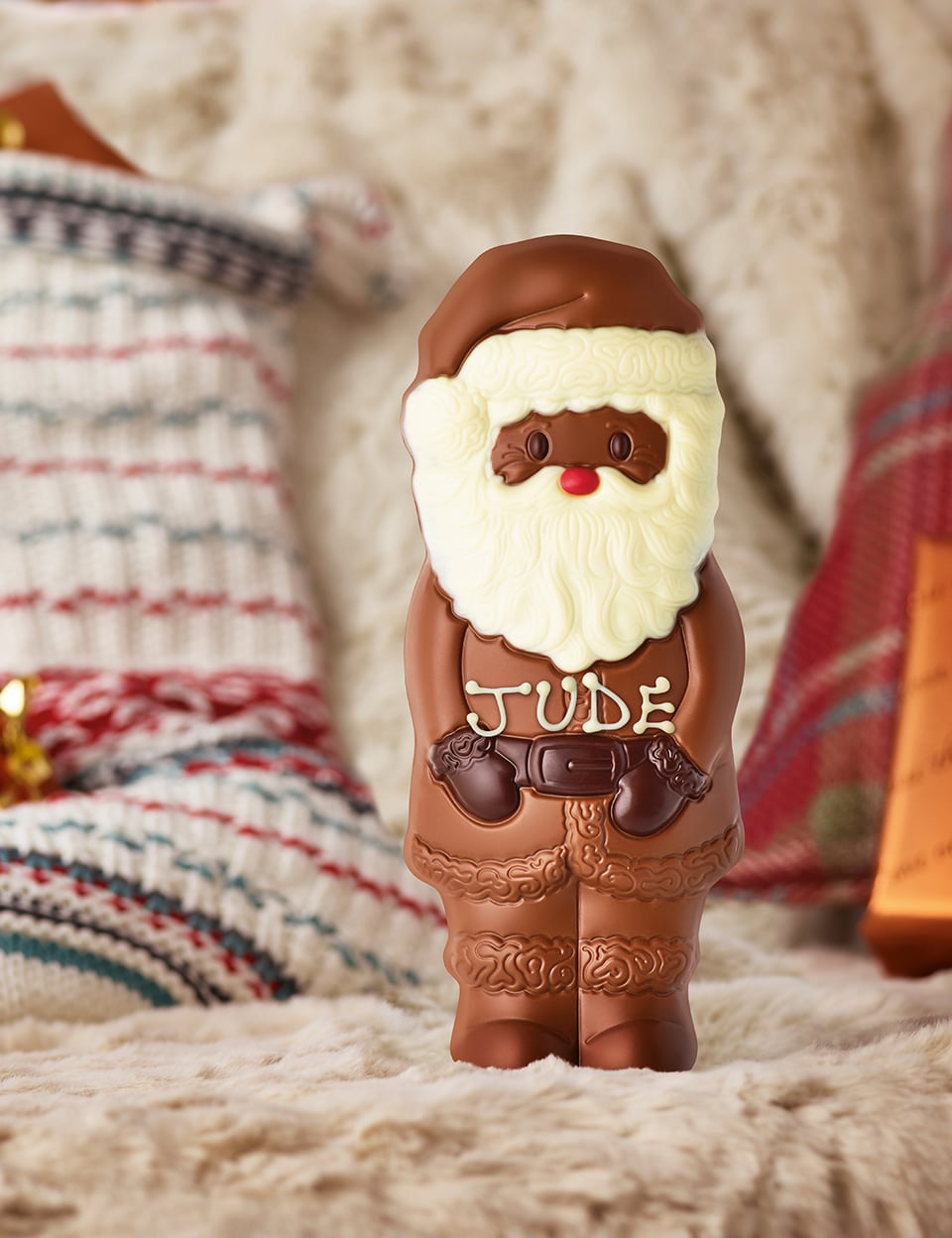 Milk Chocolate Personalised Santa Model