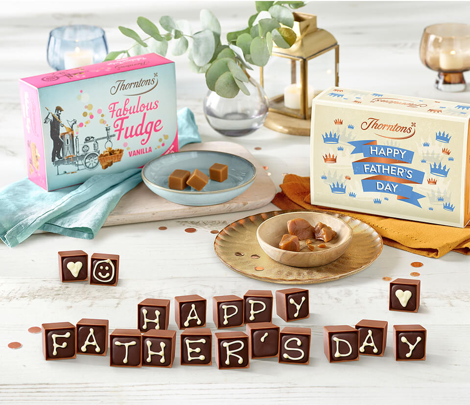 Thorntons Special Toffee, Fabulous Fudge and Personalised Chocolate Truffles.