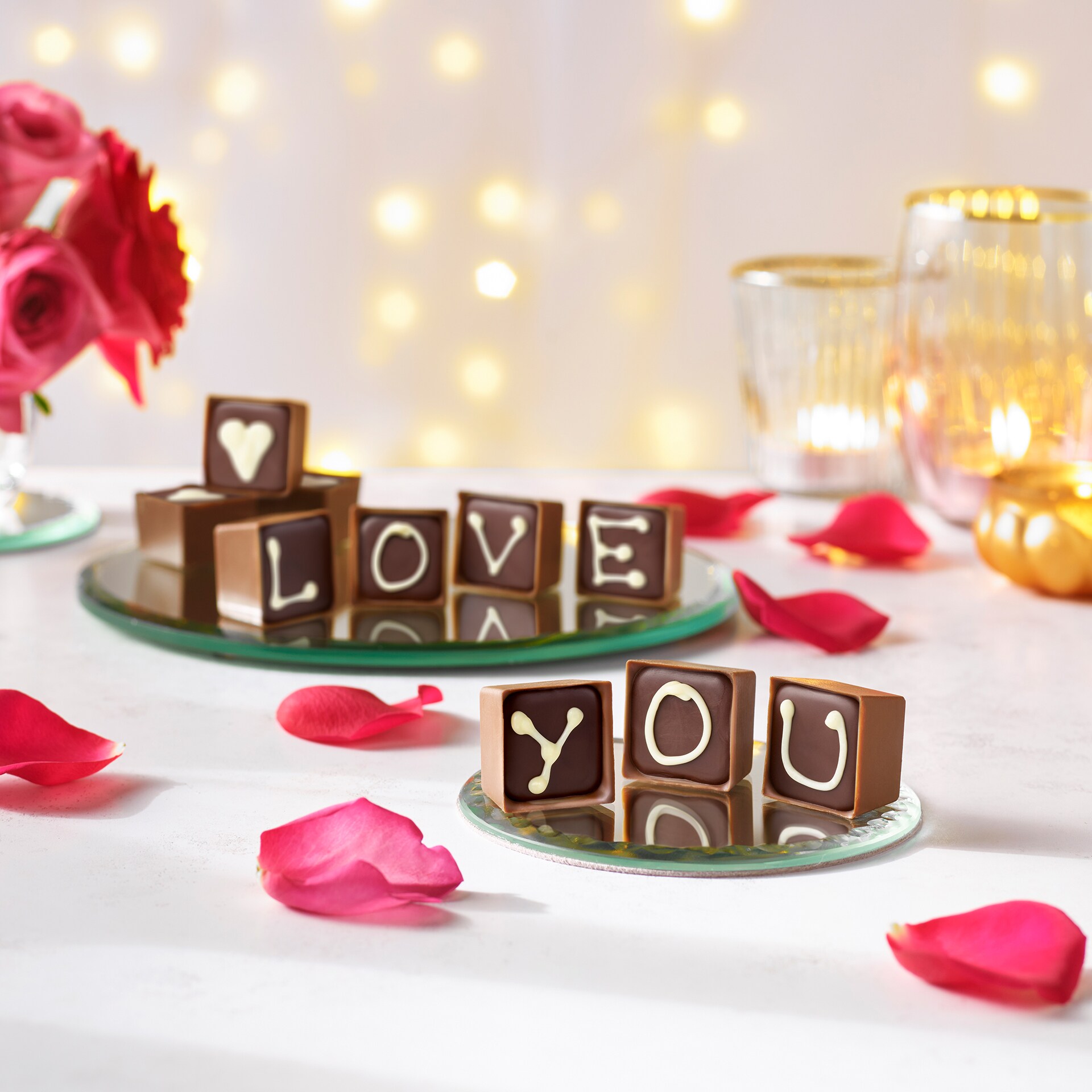 Thorntons Alphabet Truffle chocolates, hand iced with Love K and S