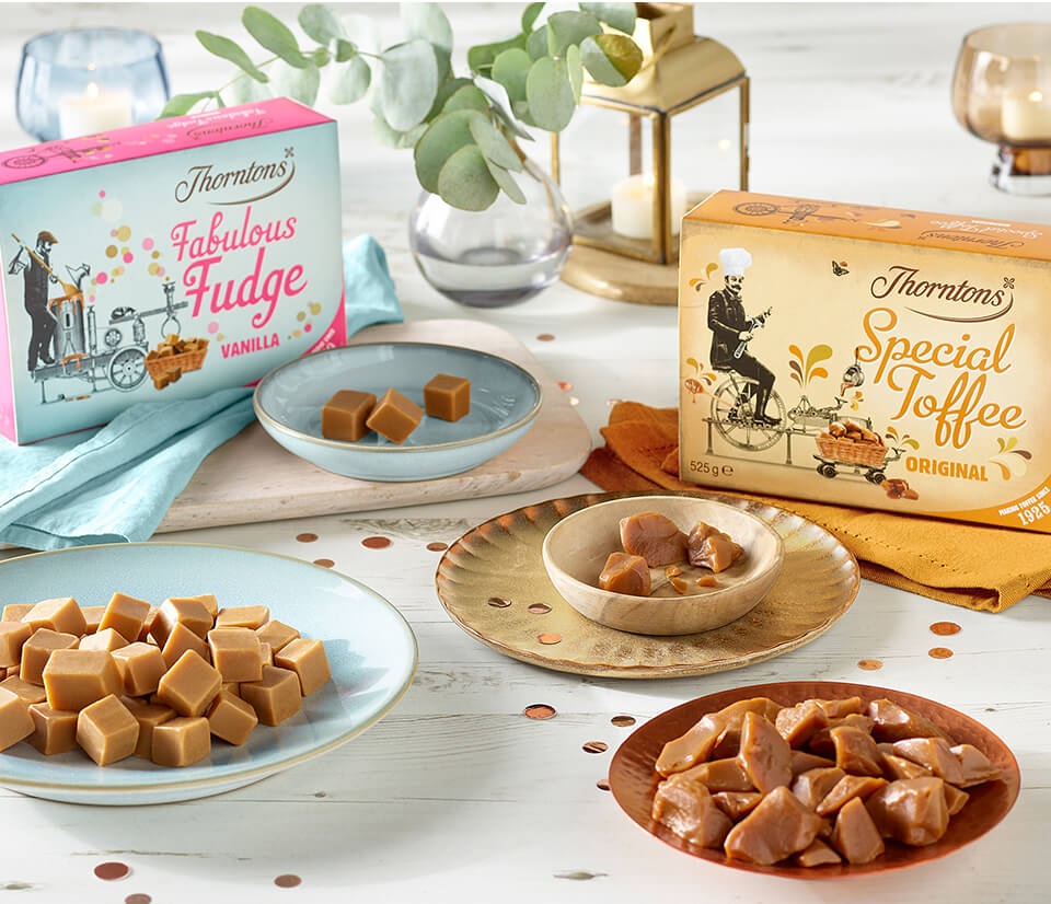  Thorntons Special Toffee and Fabulous Fudge boxes