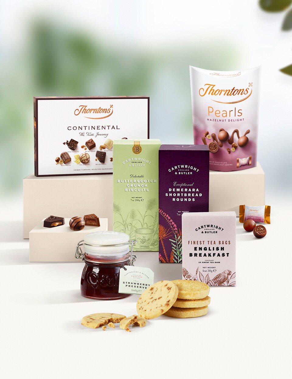 Thorntons Afternoon Tea Hamper with jam and biscuits