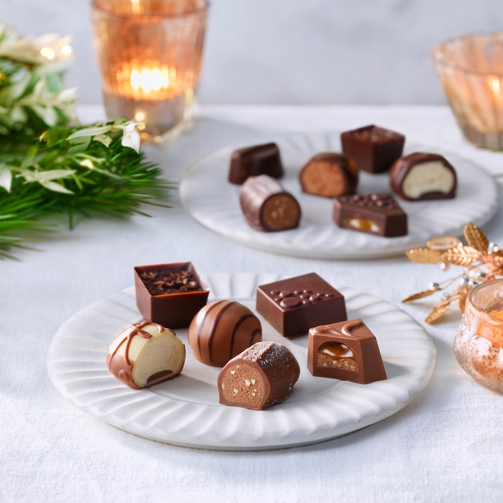 Chocolates on a plate