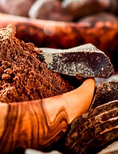 Chocolate and cocoa powder