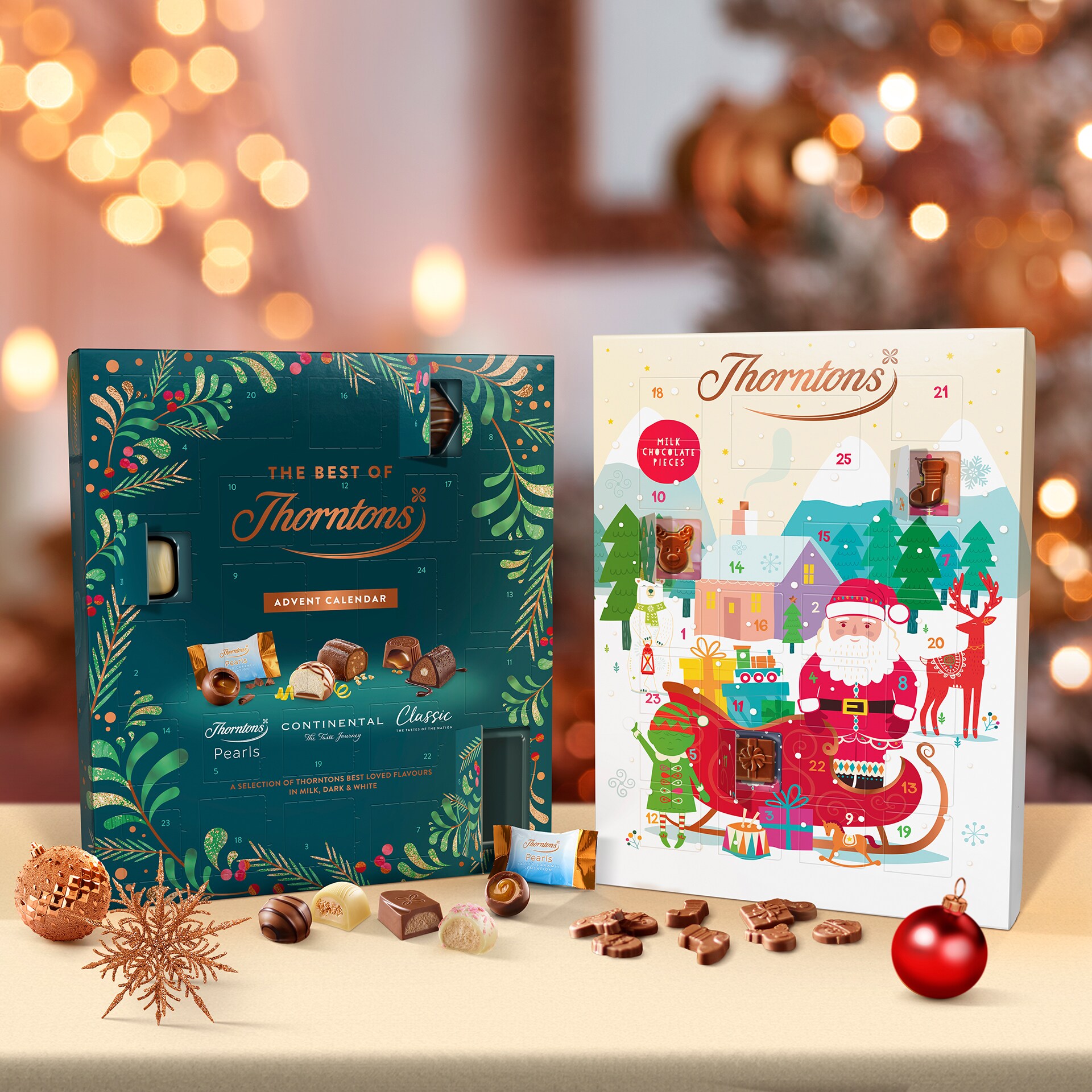 Thorntons Christmas Chocolate Advent Calendars.